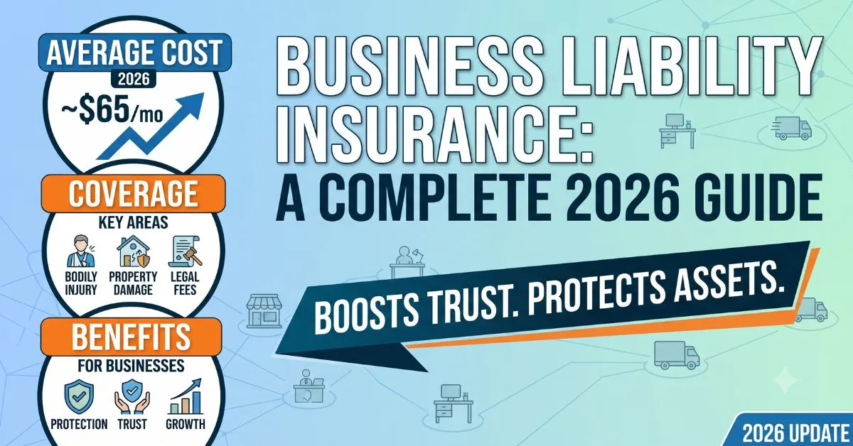 infographic breakdown of business liability insurance cost 2026 benchmarks across US industries